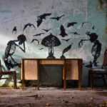 Urbex avec tag de squelette